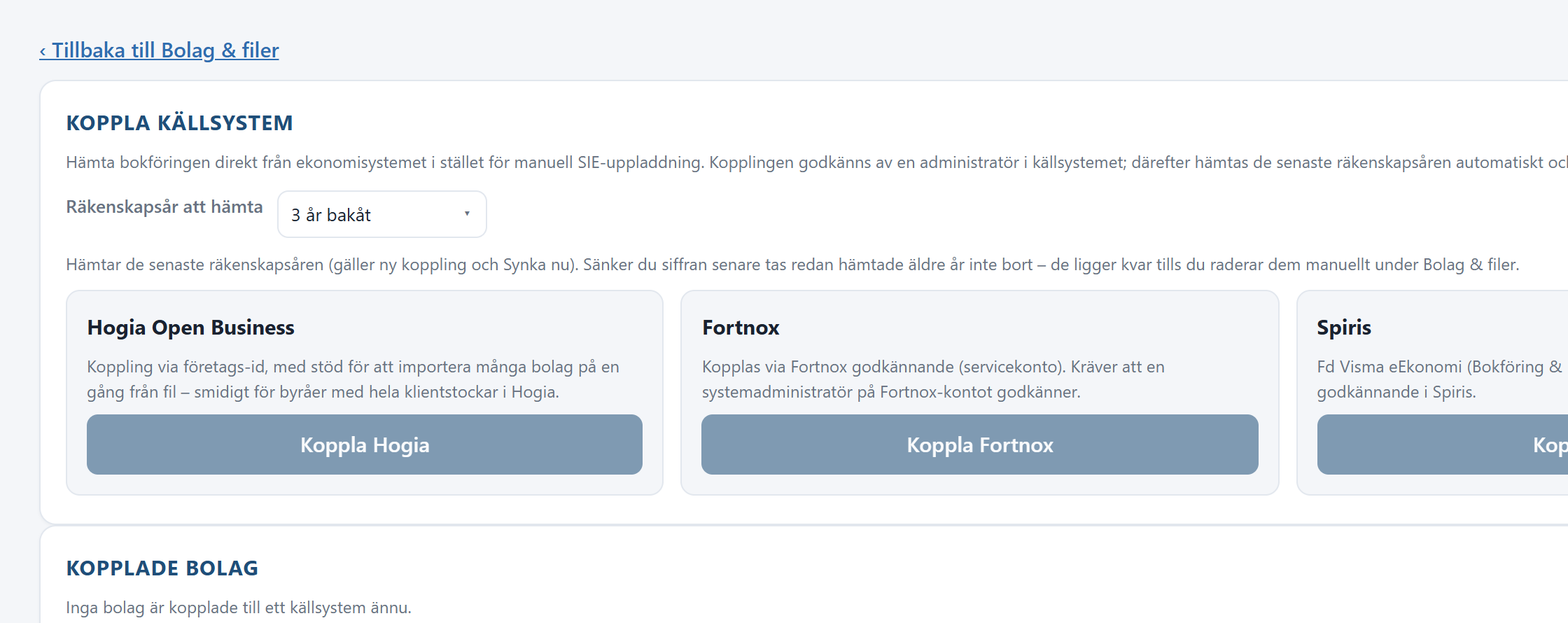 Integrationer i Verksamhetskoll